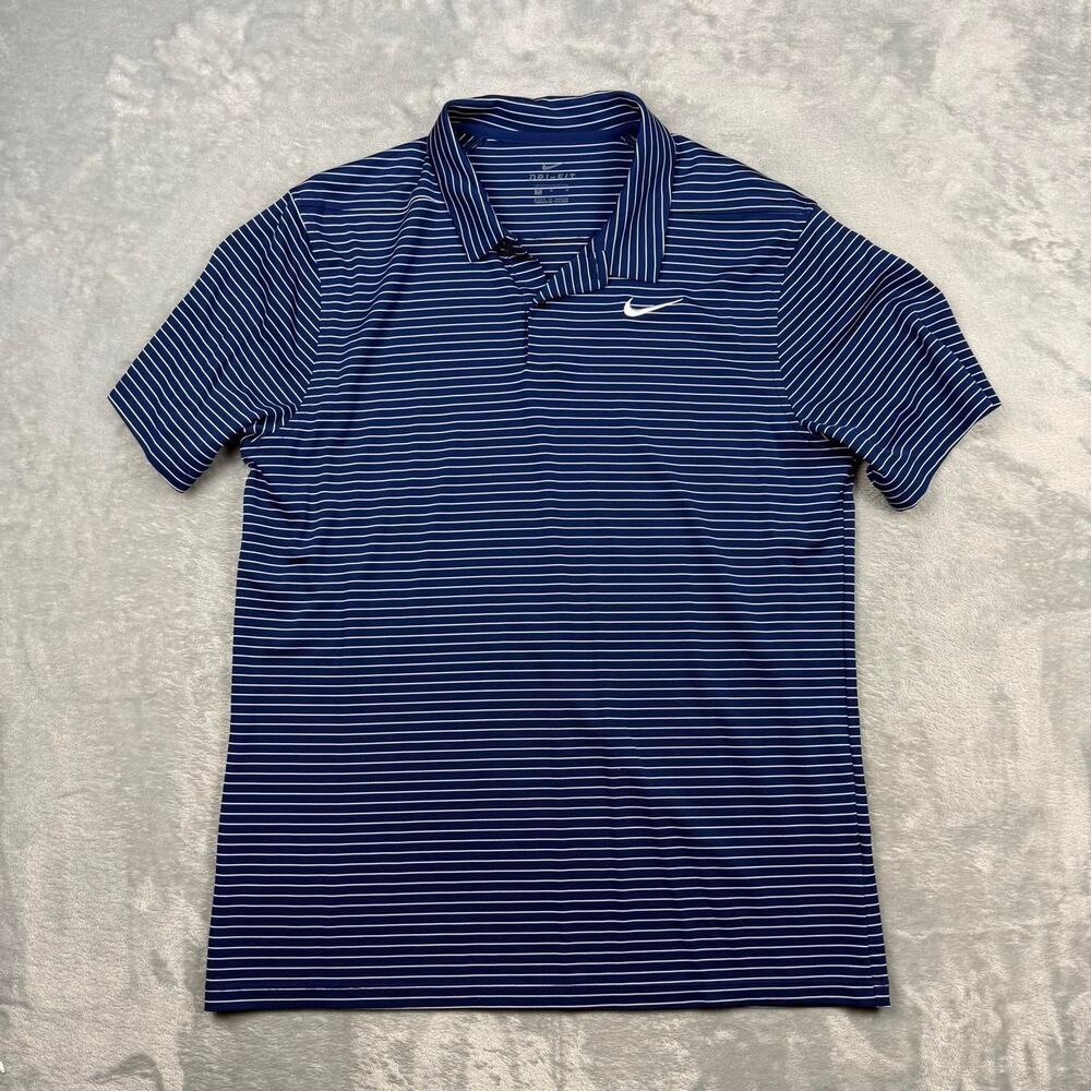 Nike Men's Blue and Navy Polo-shirts
